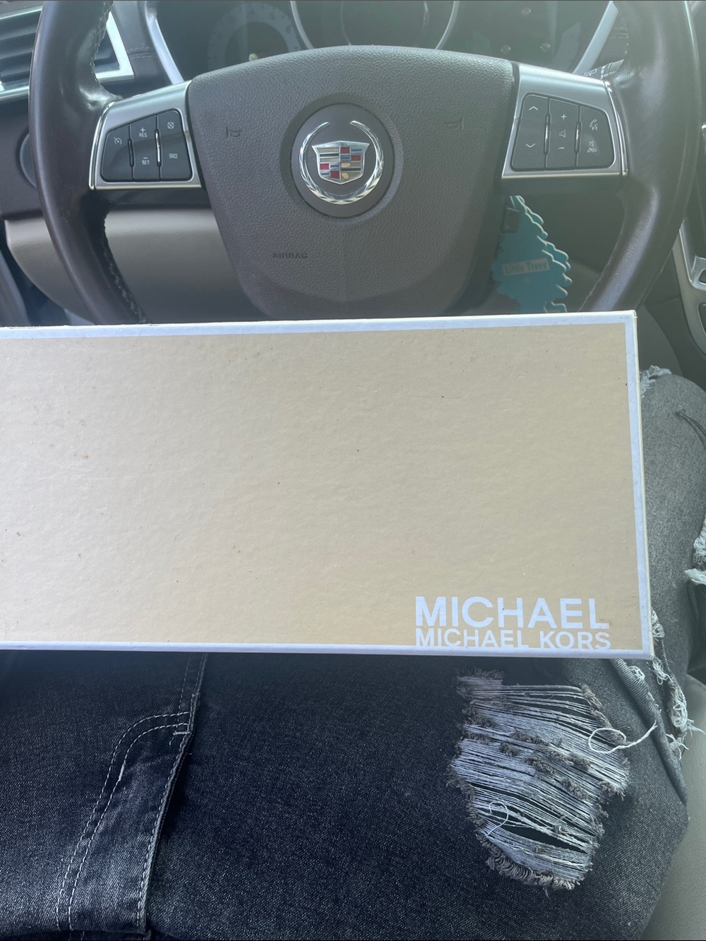 Michael Kors Beige and White Logo Gift Box